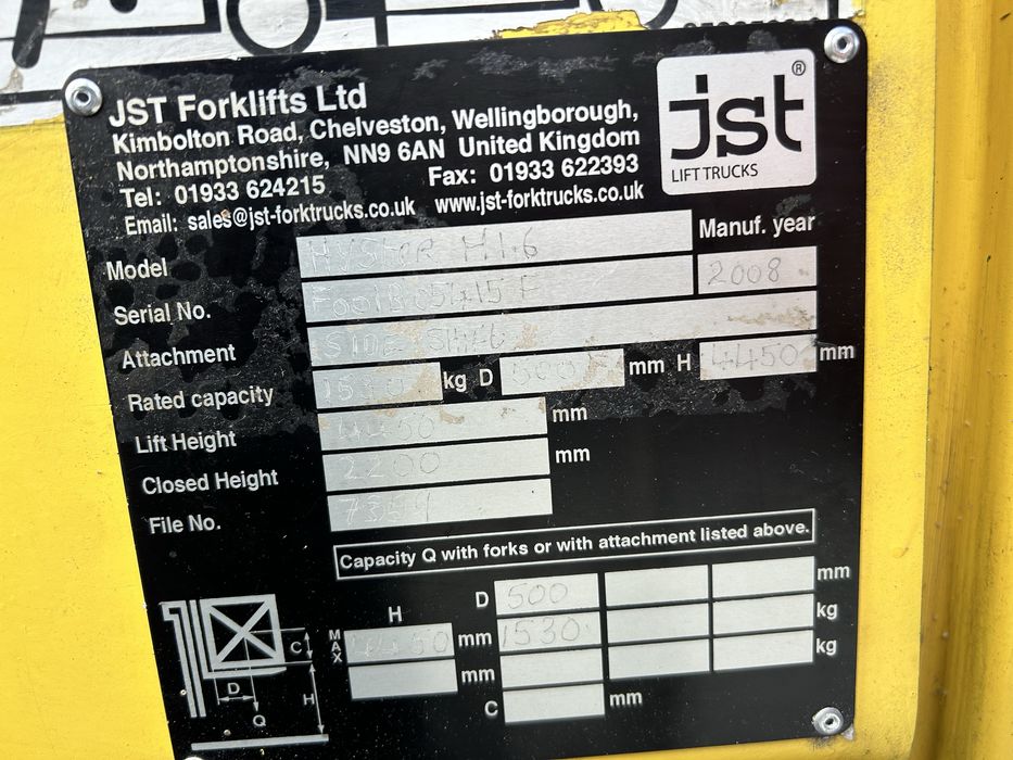 Wózek widłowy gazowy widlak HYSTER 1.6 tony