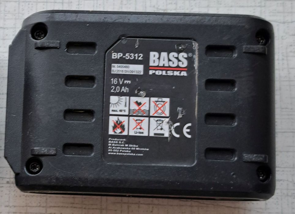akumulator Bass BP-5312 16V 2Ah z ładowarką