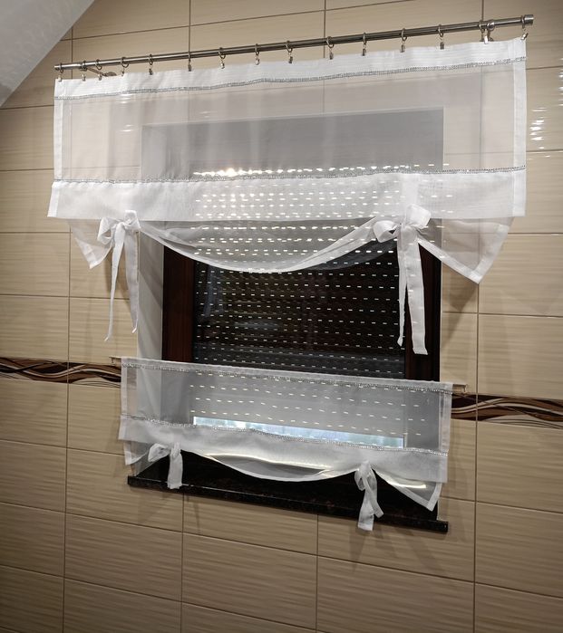 Zestaw kuchenny firana panel+zazdrostka