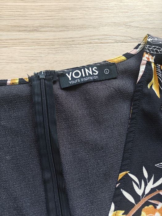 Sukienka kimono w żółte kwiaty
