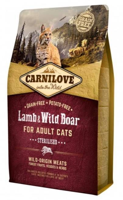 CARNILOVE Cat Lamb & Wild Boar Sterilised 2 кг 6 кг для стерилізованих