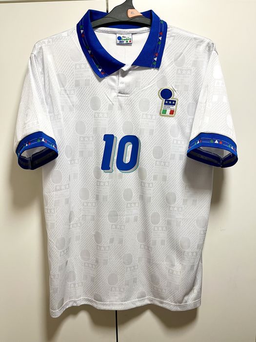Koszulka Roberto Baggio 10 Italia 1994 • Wyjazdowa Biała • Retro Vintage L
