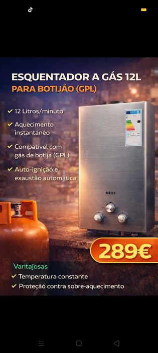 Esquentador 12L. 289€ Oportunidades