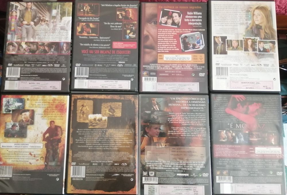 Lote DVD Filmes e Séries - Suspense, Romance, Óscares