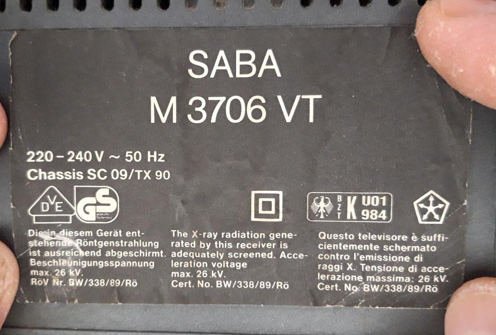 Телевізор SABA m 3706 vt Німеччина якісний робочий маленький на дачу