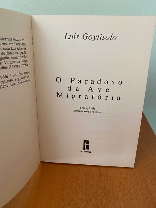 O Paradoxo da Ave Migratória - Luis Goytisolo