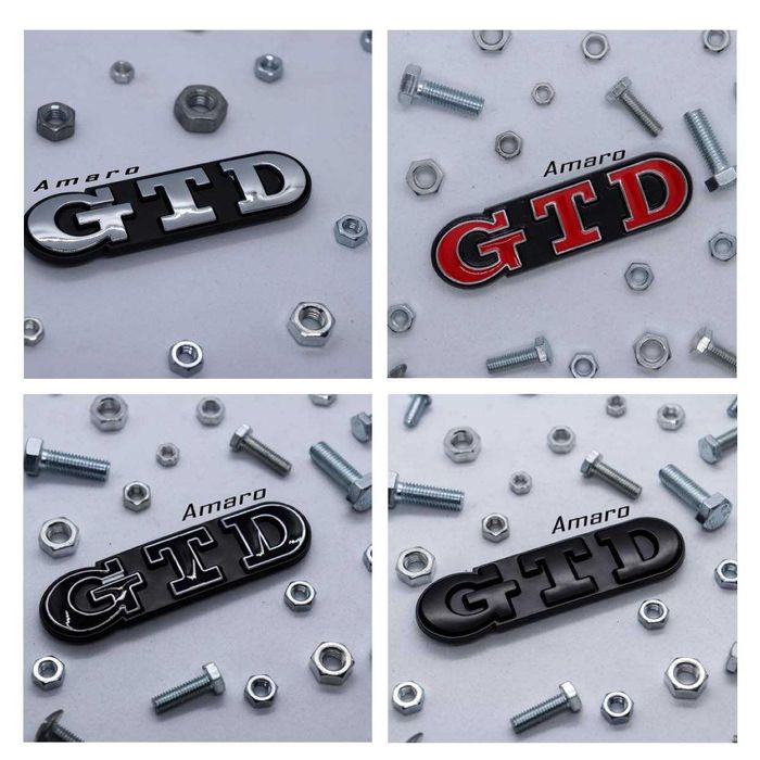 Simbolo/Logo GTD para Volkswagen Golf/Grelha (4 Cores)|NOVOS