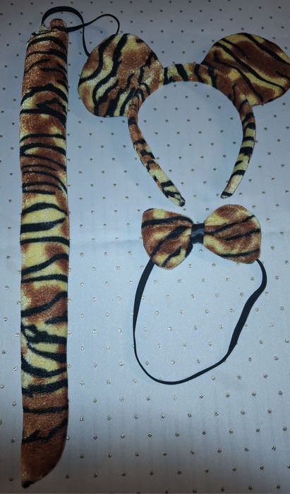Opaski, warkocz Elsa Kraina Lodu, przebranie tygrysek, spinki, warkocz