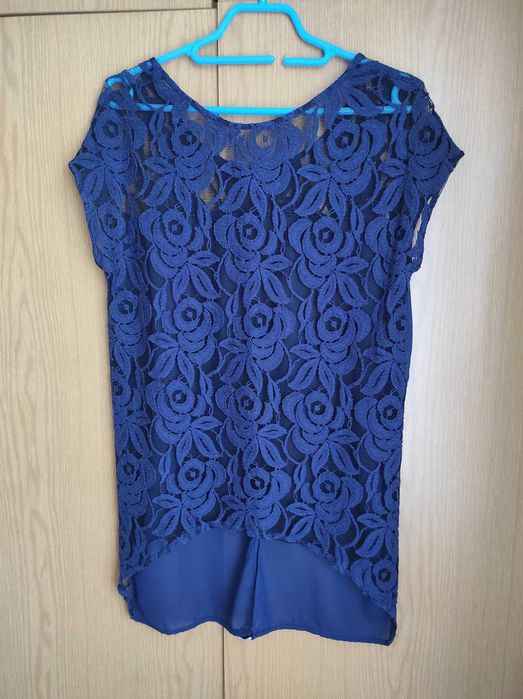 Zara S bluzka damska granatowa