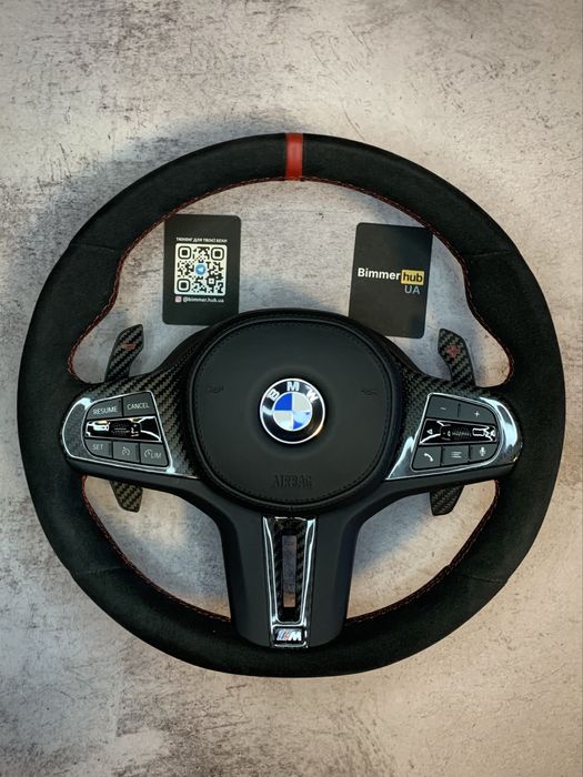 BMW карбон м руль алькантара лепестки g20 g22 g05 g01 x3 x4 x5 м кермо
