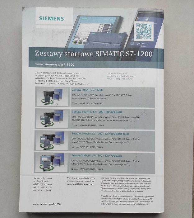 Książka - Pierwsze kroki z SIMATIC S7-1200 plus płyta CD