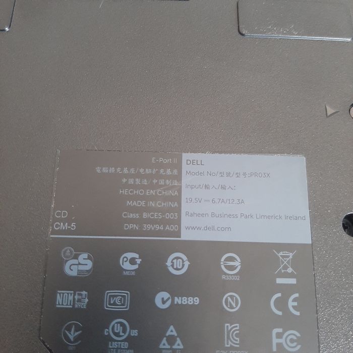 Stacja dokująca Dell + zasilacz