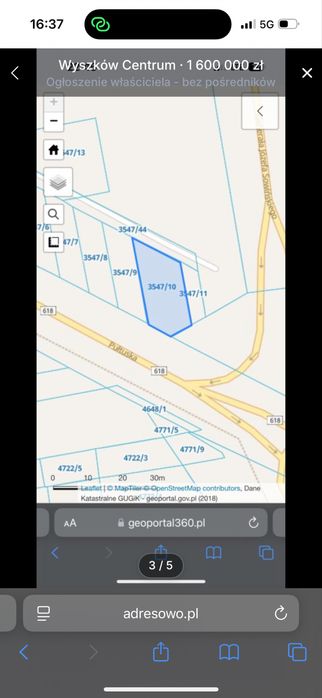 Działka Inwestycyjna  358m2 + Lokal usługowy 200m2