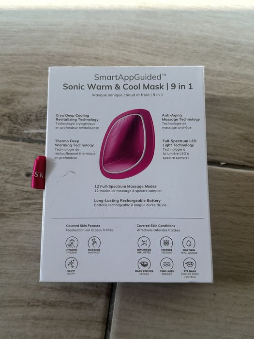 soniczna maska rozgrzewająco chłodząca Geske - Sonic Warm & Cool Mask w kolorze fuksji