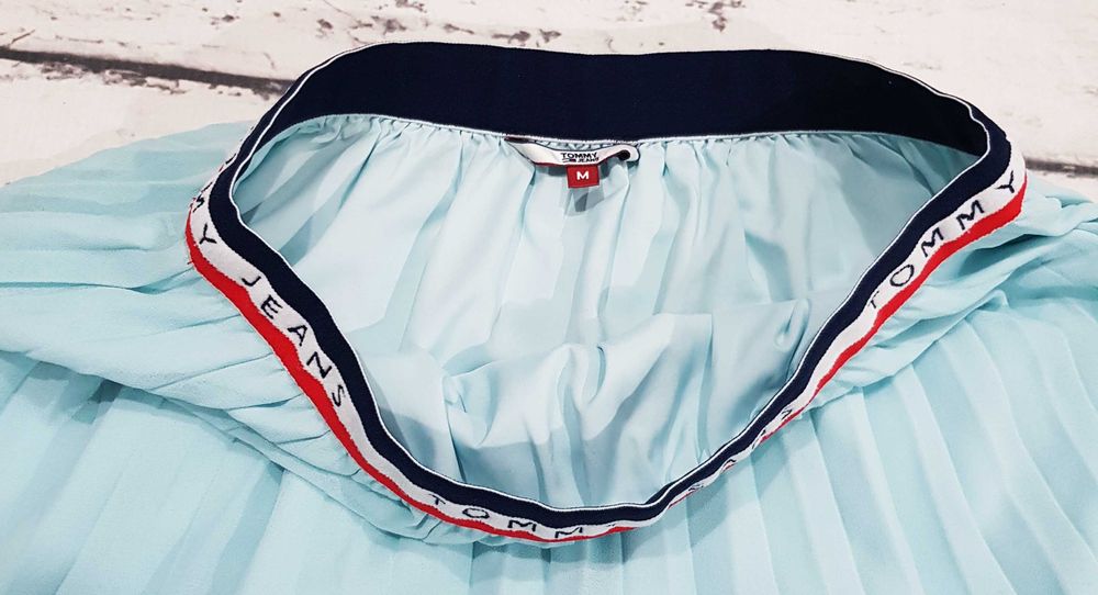 Tommy Jeans * spódnica * plisowana * turkusowa * unikatowa * M