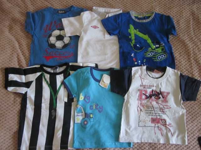Bluzki z krótkim rękawem 98 t-shirty 6 szt