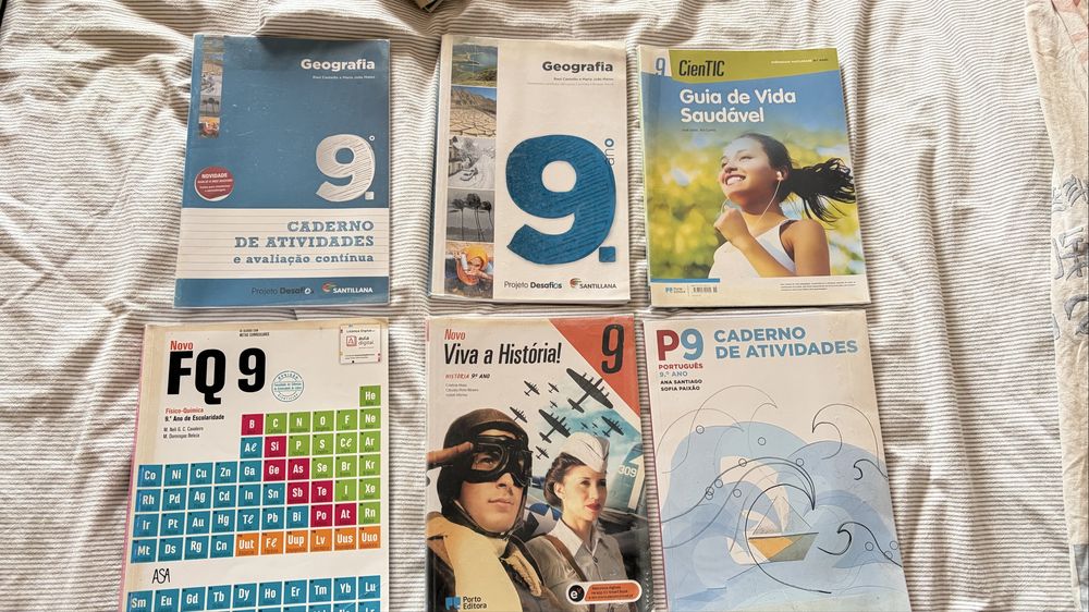 manuais e caderno de atividades 9 ano