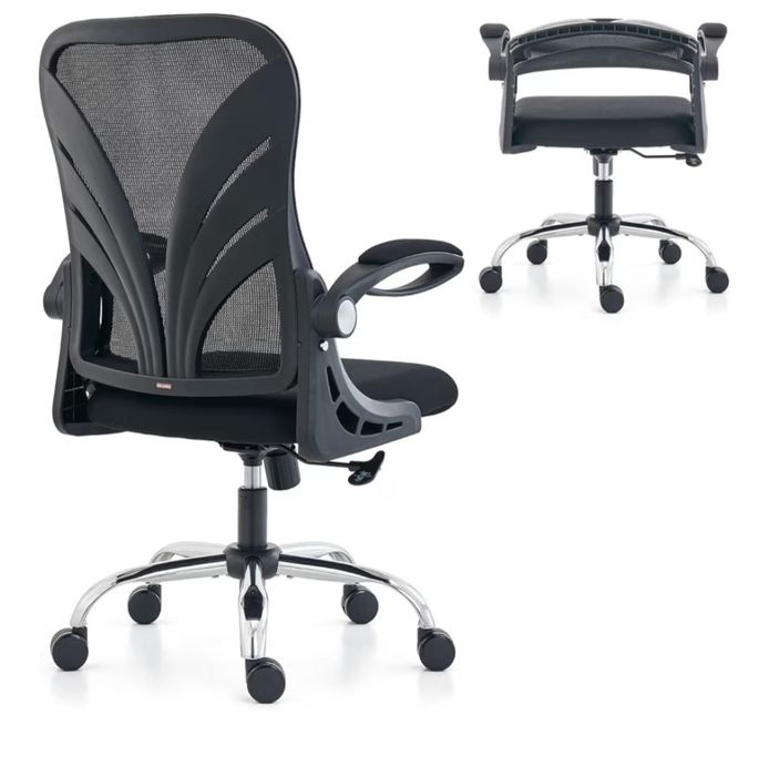 Ergonomiczne czarne krzesło biurowe