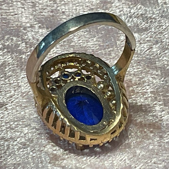 Anel prata banhada a ouro 925 medid,18 m