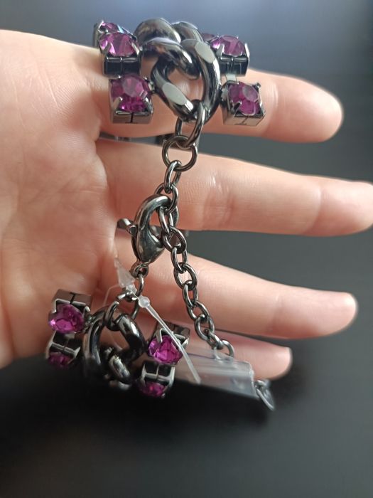 Szeroka fioletowa bransoletka