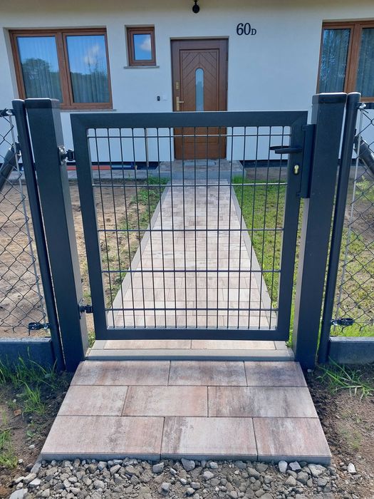 Furtka 2D 6-5-6 H-1,2 L-1m ocynkowana +mal  -Zielona/Antracyt DOSTEPNA