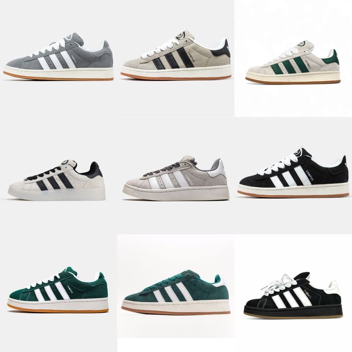 р36-45 Adidas Campus Grey Black White Red Green Beige