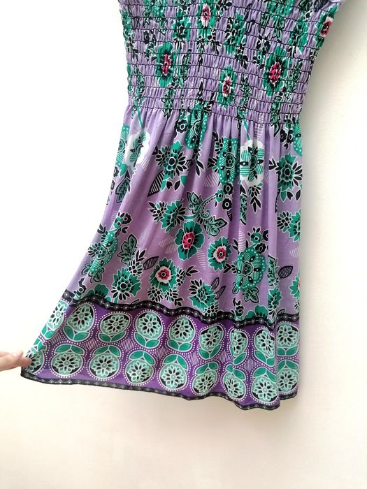 Vestido Mini Lilás com Padrão