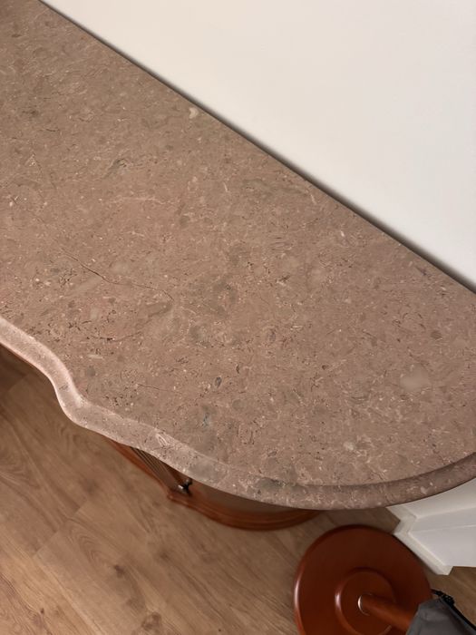 Movel de entrada, madeira e marmore