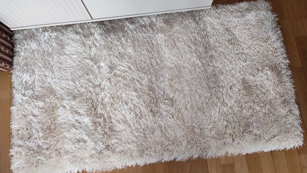 Nowy dywan Shaggy kremowy ecru beżowy puchaty