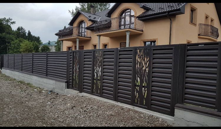 Ворота відкатні та розпашні Ранчо , Жалюзі, Штахетник.