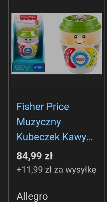 Kubek muzyczny kawy Fisher price smyk