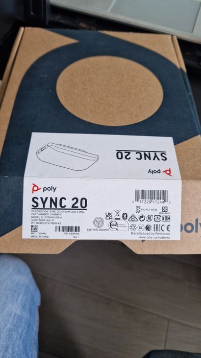 SpeakerPhone Poly Sync 20 MT 20 - USB -772C8AA -bluetooth para reuniõ
