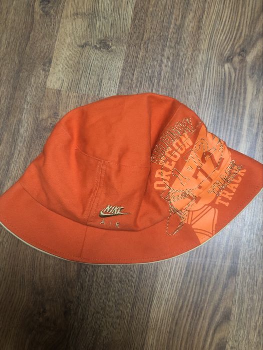 Pomarańczowy  kapelusz rybacki  Bucket hat Nike Air M/L czapka vintage