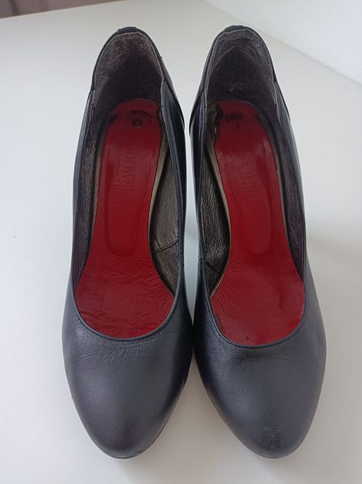 Czółenka czarne damskie 36 buty na obcasie szpilki