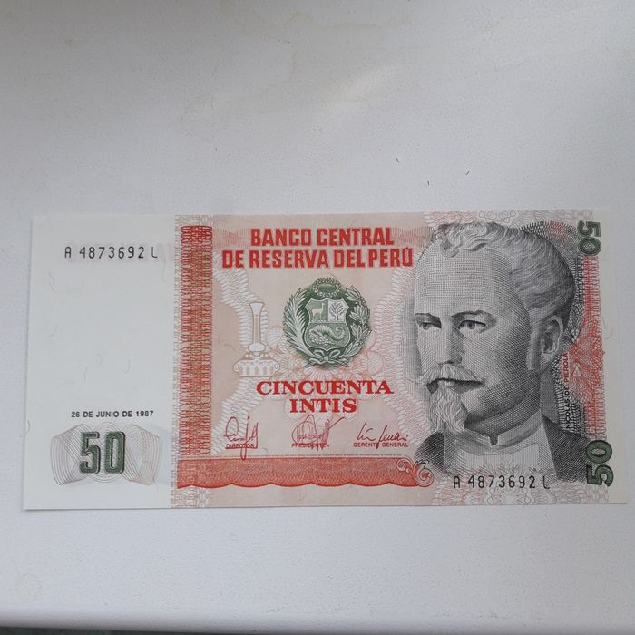 Нумизматика купюра 50 инти