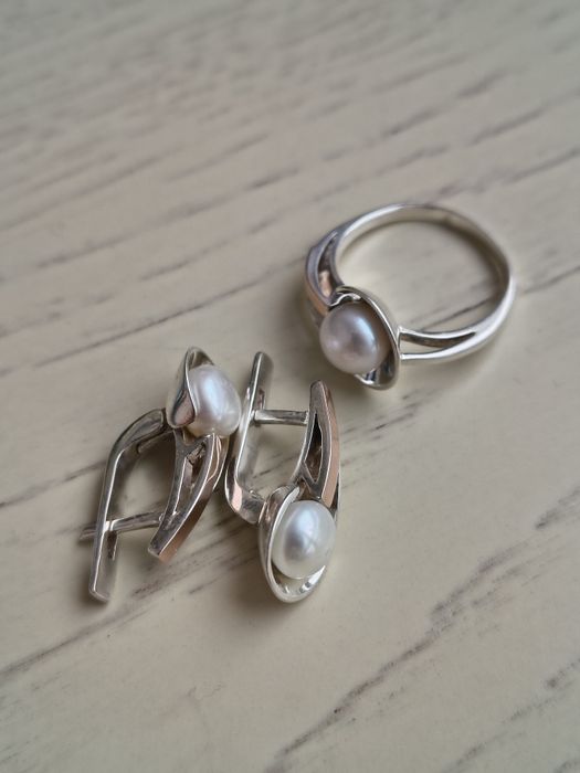 Ювелірний набір Прикраси Золото Срібло Сережки Перстень