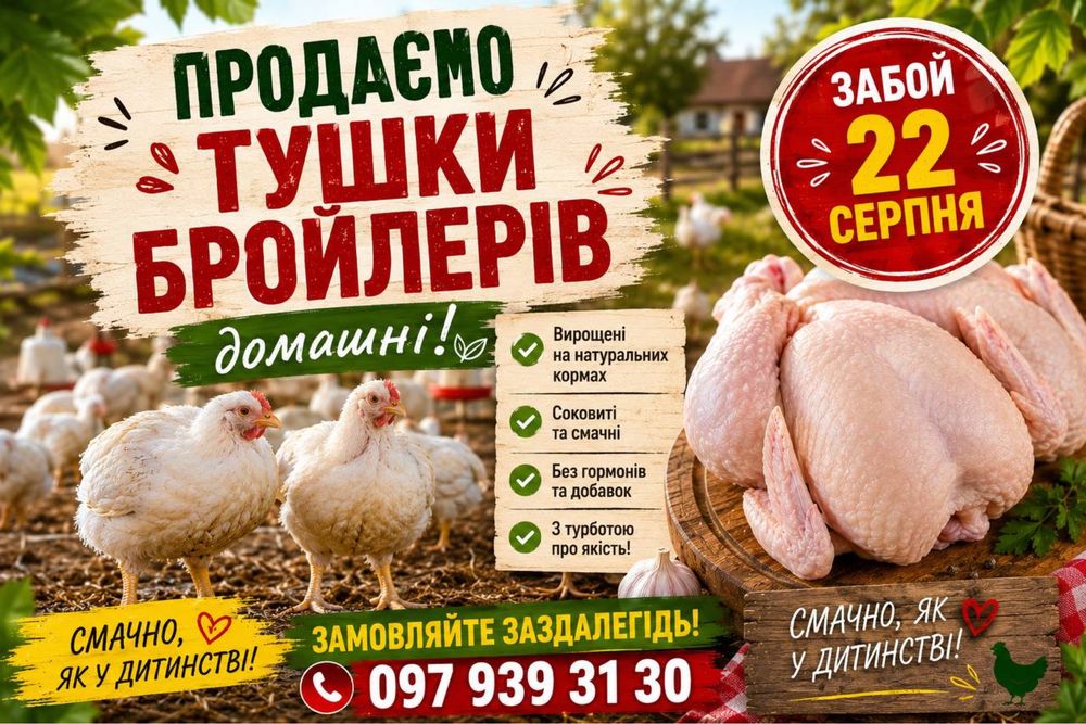 Домашние туши бройлера) всего 180гр -кг
