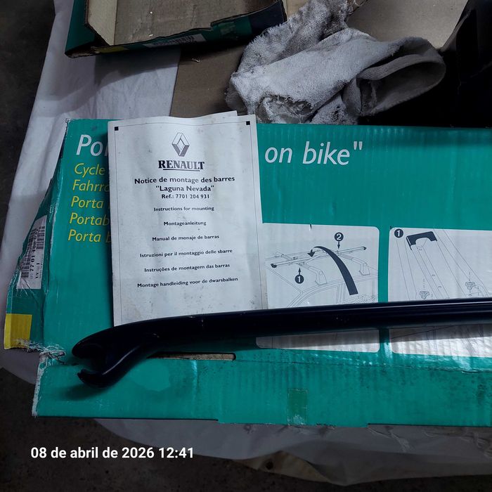 Barras tejadilho Renault Laguna originais e suportes bicicletas