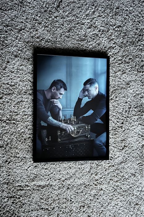 Quadro Ronaldo x Messi x Louis Vuitton
