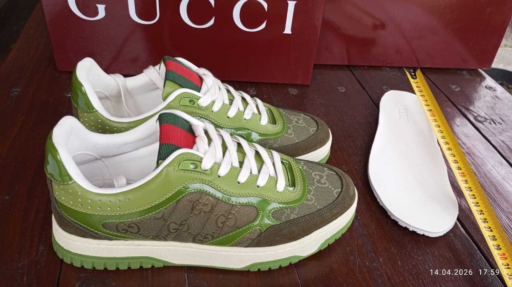 Buty Snikersy G.ucci Re-Web Dark Green długosc 26 cm roz 39