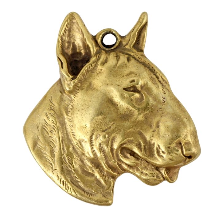 Bulterier brelok pozłacany Art-Dog