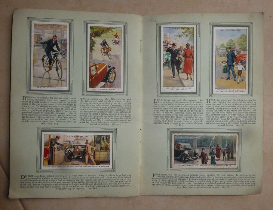 1934 cartões de tabaco "Safety First" colecção completa
