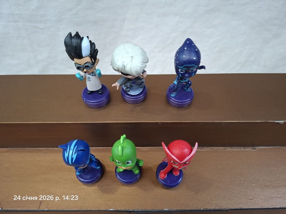 Набор фигурок 6 шт Герои в масках Pjmasks Кэтбой Гекко Алетт