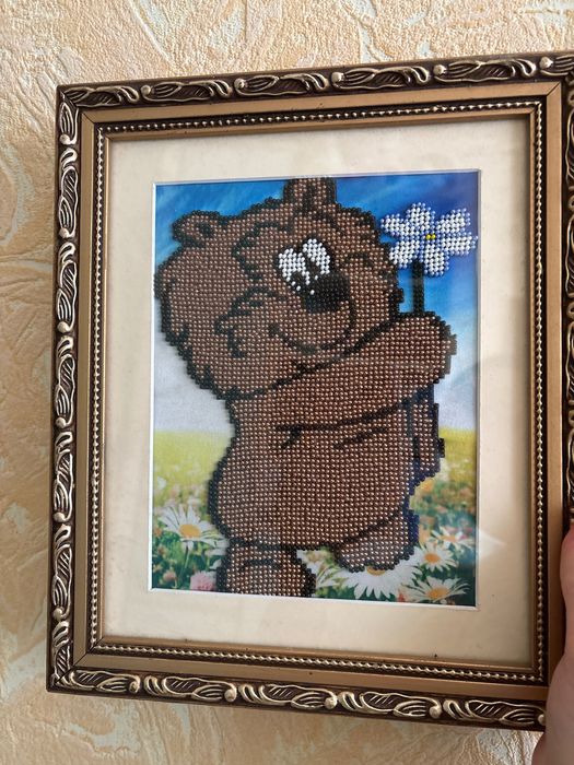 Картина із бісеру «Ведмежа»