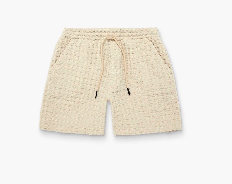 OAS Ecru Cuba Waffle koszula i shorty XL komplet