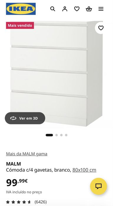 2 Cómodas Malm ikea