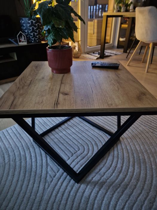 Stolik kawowy loftowy dąb artisan 60 cm  stan idealny Warszawa