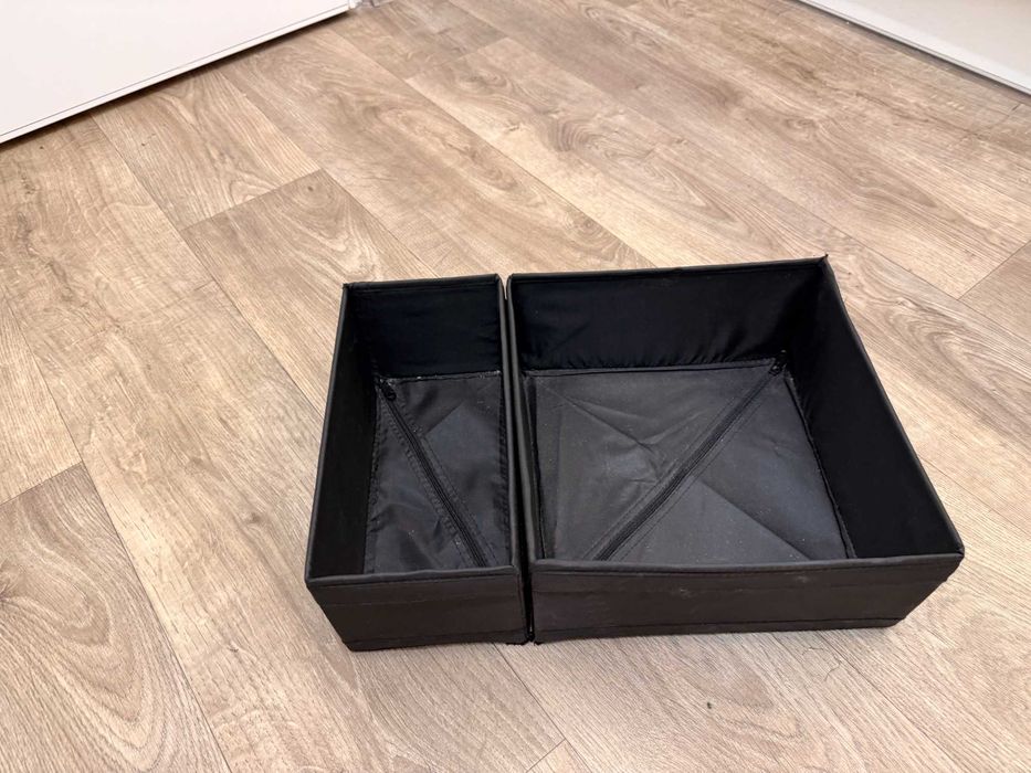 2 składane pudelka z Ikea