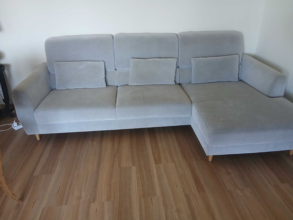 Sofá Chaise Longue Ikea SLATORP  3 lugares Cinzento
