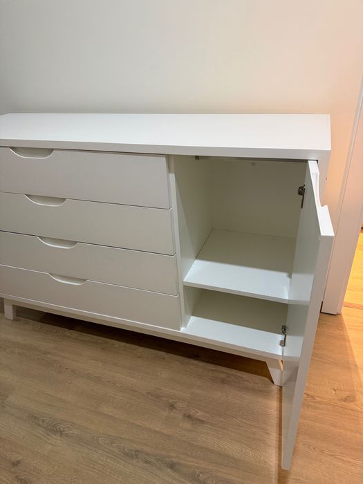 Cómoda de quarto cor branco